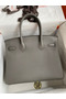 Hermes Birkin 30 Retourne Handmade Bag In Gris Meyer Clemence Leather Replica