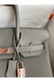 Hermes Birkin 30 Retourne Handmade Bag In Gris Meyer Clemence Leather Replica