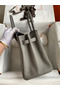 Hermes Birkin 30 Retourne Handmade Bag In Gris Meyer Clemence Leather Replica