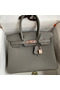 Hermes Birkin 30 Retourne Handmade Bag In Gris Meyer Clemence Leather Replica