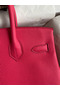 Hermes Birkin 30 Retourne Handmade Bag In Rose Red Clemence Leather Replica