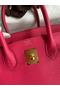 Hermes Birkin 30 Retourne Handmade Bag In Rose Red Clemence Leather Replica
