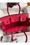 Hermes Birkin 30 Retourne Handmade Bag In Rose Red Clemence Leather Replica