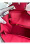 Hermes Birkin 30 Retourne Handmade Bag In Rose Red Clemence Leather Replica