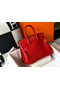 Hermes Birkin 30cm Bag In Red Embossed Crocodile Leather Replica