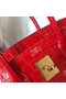 Hermes Birkin 30cm Bag In Red Embossed Crocodile Leather Replica
