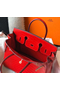 Hermes Birkin 30cm Bag In Red Embossed Crocodile Leather Replica