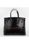Hermes Birkin 30CM Tote Bags Black Iridescent Croco Leather Silver Replica