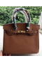 Hermes Birkin 30CM Tote Bags Brown Calfskin Leather BK30 Gold Replica