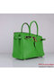 Hermes Birkin 30CM Tote Bags Green Clemence Leather Gold Replica