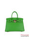 Hermes Birkin 30CM Tote Bags Green Clemence Leather Gold Replica