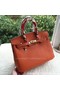 Hermes Birkin 30CM Tote Bags Orange Calfskin Leather BK30 Gold Replica