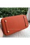 Hermes Birkin 30CM Tote Bags Orange Calfskin Leather BK30 Gold Replica