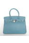 Hermes Birkin 30CM Tote Bags Smooth Togo Leather Blue Replica