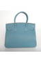 Hermes Birkin 30CM Tote Bags Smooth Togo Leather Blue Replica
