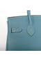 Hermes Birkin 30CM Tote Bags Smooth Togo Leather Blue Replica