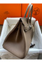 Hermes Birkin 35 Retourne Handmade Bag In Taupe Clemence Leather Replica