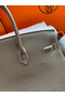 Hermes Birkin 35 Retourne Handmade Bag In Taupe Clemence Leather Replica
