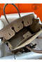 Hermes Birkin 35 Retourne Handmade Bag In Taupe Clemence Leather Replica