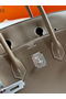 Hermes Birkin 35 Retourne Handmade Bag In Taupe Clemence Leather Replica