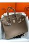 Hermes Birkin 35 Retourne Handmade Bag In Taupe Clemence Leather Replica