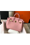 Hermes Birkin 35cm Bag In Pink Clemence Leather GHW Replica