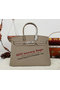 Hermes Birkin 35CM Tote Bag Gray Clemence Leather H35 Silver Replica