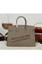 Hermes Birkin 35CM Tote Bag Gray Clemence Leather H35 Silver Replica