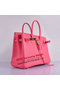 Hermes Birkin 35CM Tote Bag Pink Grainy Leather H6089 Gold Replica