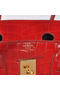 Hermes Birkin 35CM Tote Bag Red Iridescent Croco Leather Gold Replica