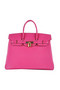 Hermes Birkin 35CM Tote Bag Rosy Grainy Leather Gold Replica