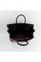 Hermes Birkin 35CM Tote Bags Black Grainy Leather H-35 Silver Replica