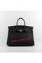 Hermes Birkin 35CM Tote Bags Black Grainy Leather H-35 Silver Replica