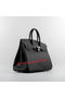Hermes Birkin 35CM Tote Bags Black Grainy Leather H-35 Silver Replica