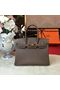 Hermes Birkin Bag Original Leather 17825 Grey Replica