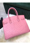 Hermes Birkin Bag Original Leather Ostrich skin HBK2530 pink Replica