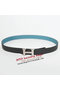 Hermes Bovine Jugular Veins In Blue Belt HR1007B Silver Replica