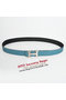 Hermes Bovine Jugular Veins In Blue Belt HR1007B Silver Replica