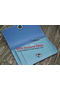 Hermes Compact Passport Holder Original Leather Wallet Blue Replica
