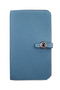 Hermes Compact Passport Holder Original Leather Wallet Blue Replica