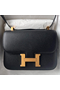 Hermes Constance 1-24 Mirror Bag In Black Epsom Calfskin Replica