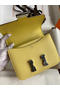 Hermes Constance 18 Handmade Bag In Jaune Poussin Epsom Calfskin Replica