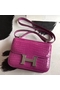 Hermes Constance 24 Bag In Rose Scheherazade Niloticus Crocodile Replica