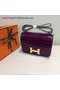 Hermes Constance Bag Croco Leather H9978C Purple Replica