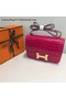 Hermes Constance Bag Croco Leather H9978C Rose Replica