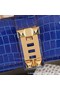 Hermes Croco Leather Clutch H88017 Blue Replica