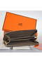 Hermes Evelyn Long Wallet Zip Purse A808 Dark Grey Replica