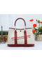 Hermes Garden Party 30cm Tote Bag Canvas Burgundy Replica