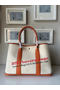 Hermes Garden Party 36CM Bag Canvas Leather H11M Orange Replica