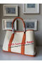 Hermes Garden Party 36CM Bag Canvas Leather H11M Orange Replica